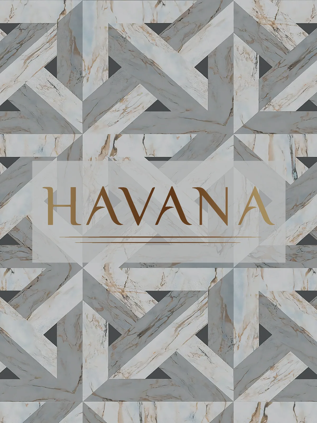 Havana duvar kağıdı koleksiyonu kapağı - geometrik mermer parke desenli duvar kağıdı | Şahinler Dekor Kocaeli